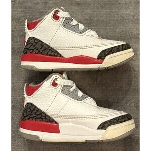 Nike Air Jordan 3 Retro White Fire Red Kids Size 6C DM0968-160